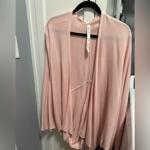 Lululemon MilkShake Pink Open-Front Cardigan size M/L